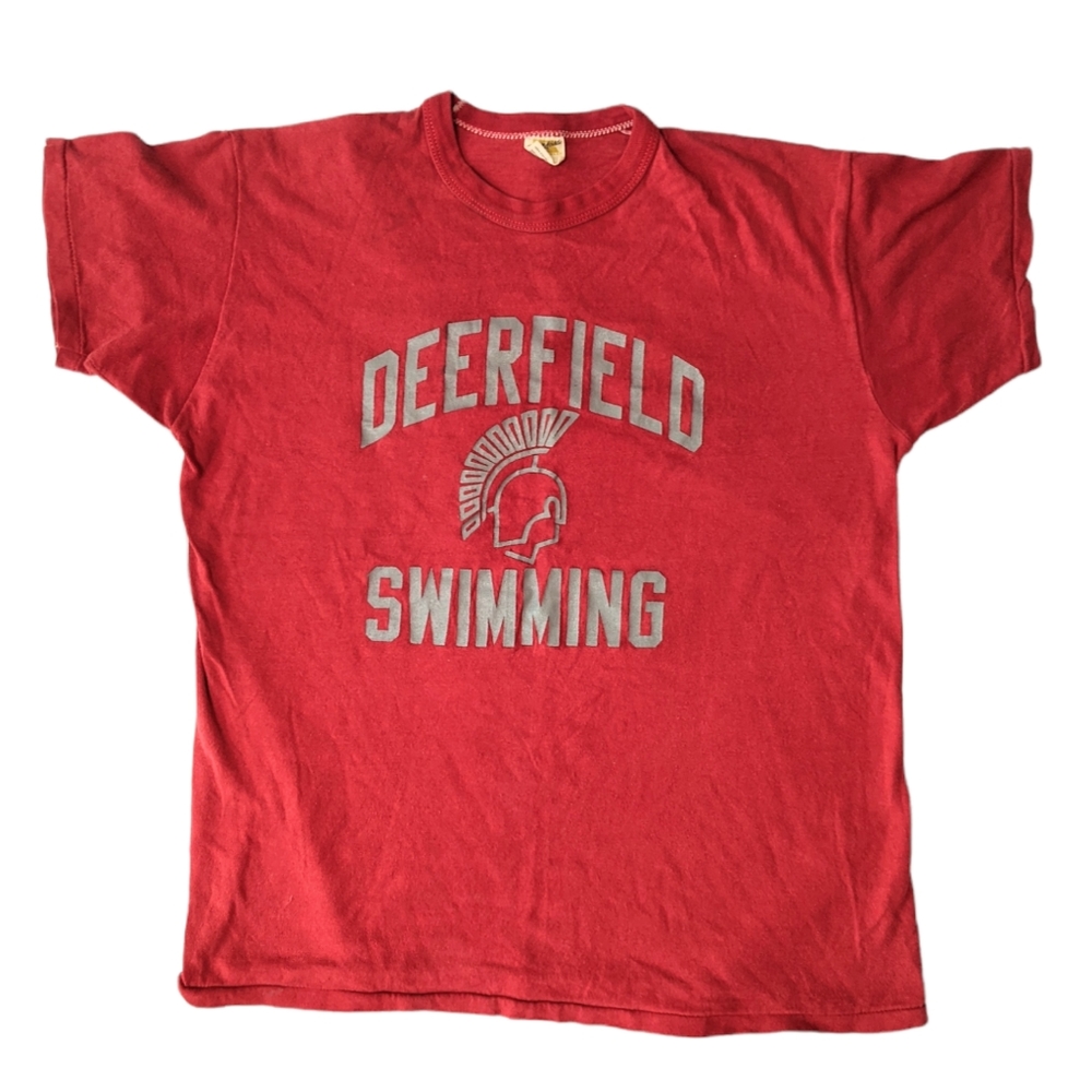 Vintage Graphic Tee College T-shirt, red, women's L